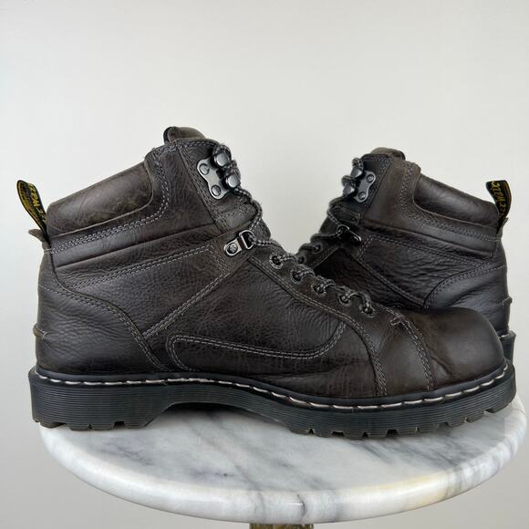 Men\'s Dr. Martens Diego Dark Gray Genuine Leather Lace Up Boots (Sz 13) main image 10